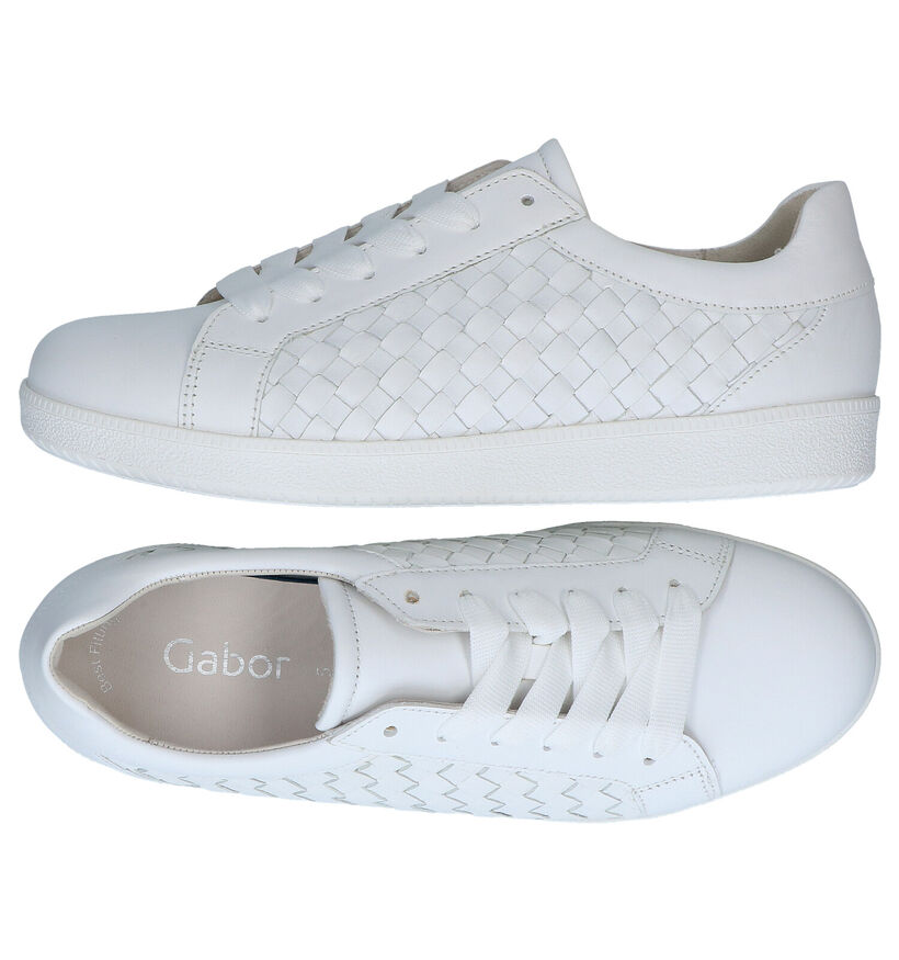 Gabor Best Fitting Chaussures à lacets en Blanc en cuir (288019)