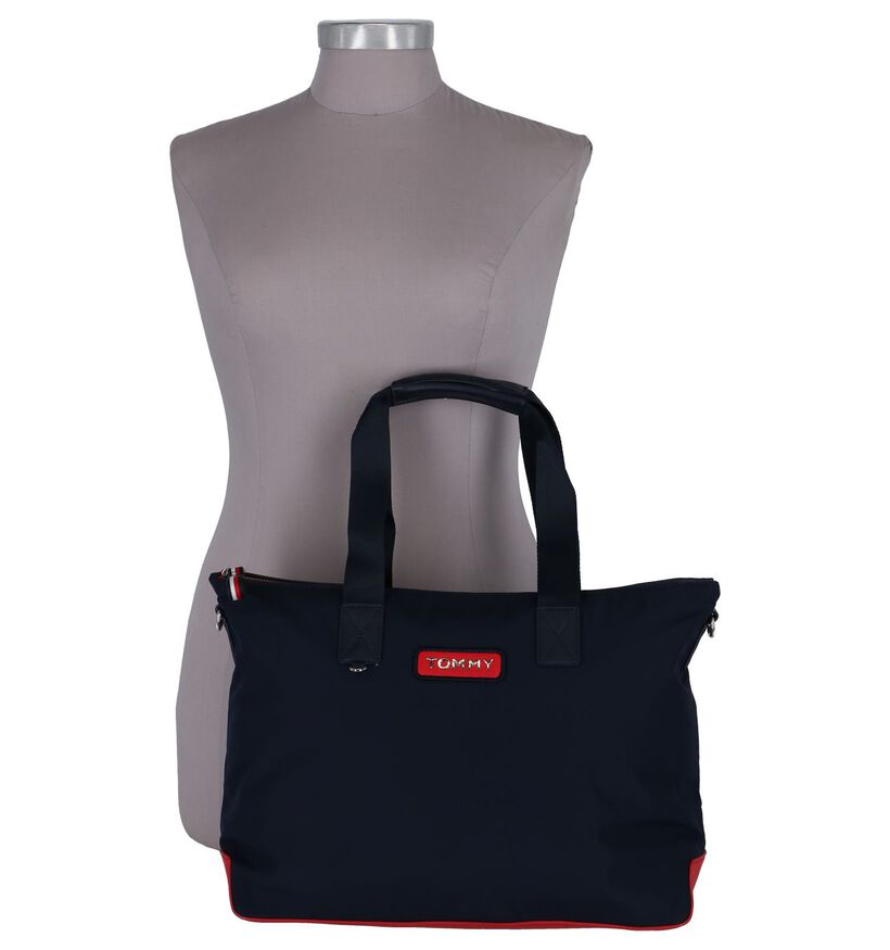 Donkerblauwe Shopper Tommy Hilfiger Varsity Nylon Tote in kunstleer (236884)