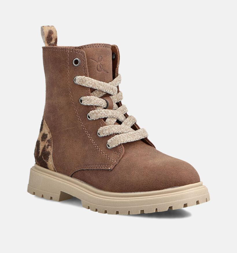 Milo & Mila Bruine Veterboots voor meisjes (364664) - geschikt voor steunzolen