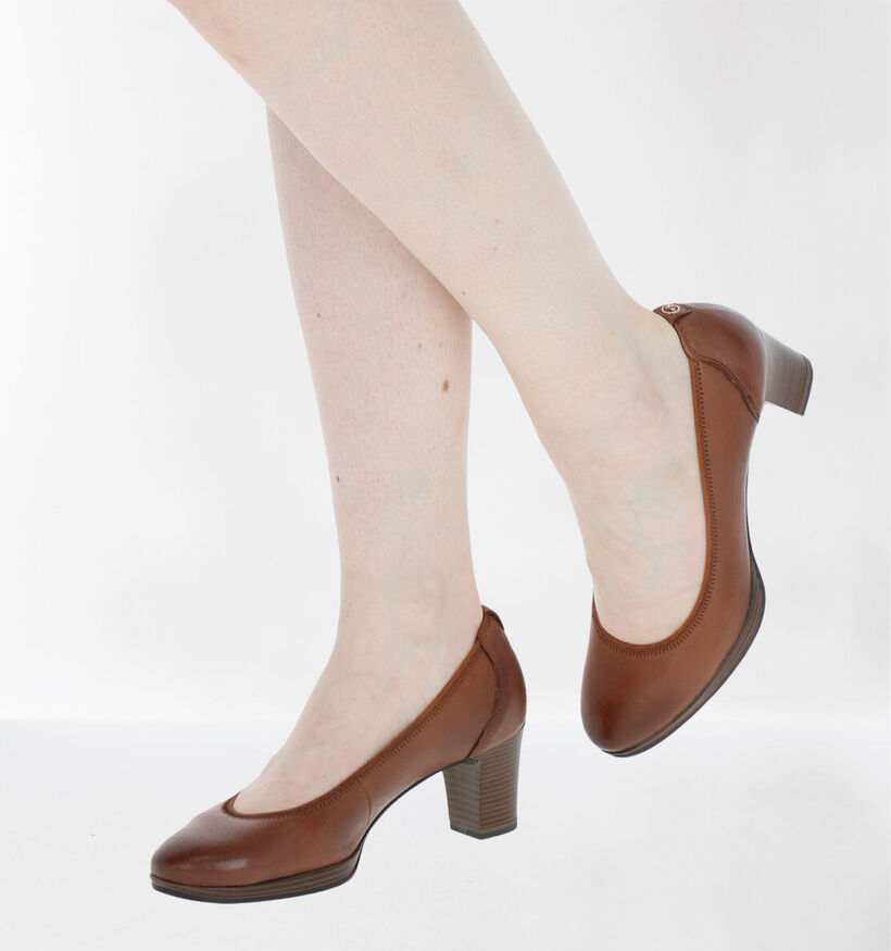 Tamaris Touch It Cognac Pumps in leer (280731)