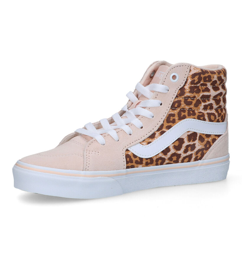 Vans Filmore HI Animal Baskets en Rose pour femmes (321160)