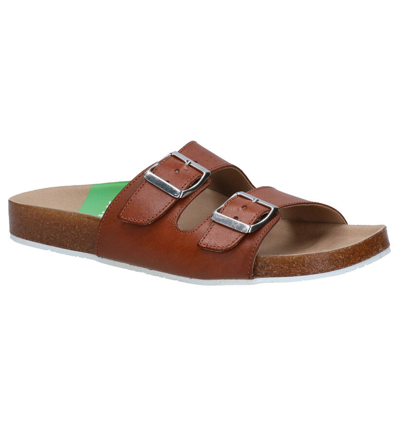 Slowwalk Biorvi Cognac Slippers in leer (270943)