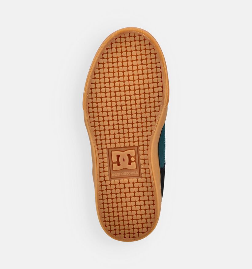 DC Shoes Pure Elastic Baskets en Vert/Noir pour filles, gar&ccedil;ons (368722) - pour semelles orthop&eacute;diques
