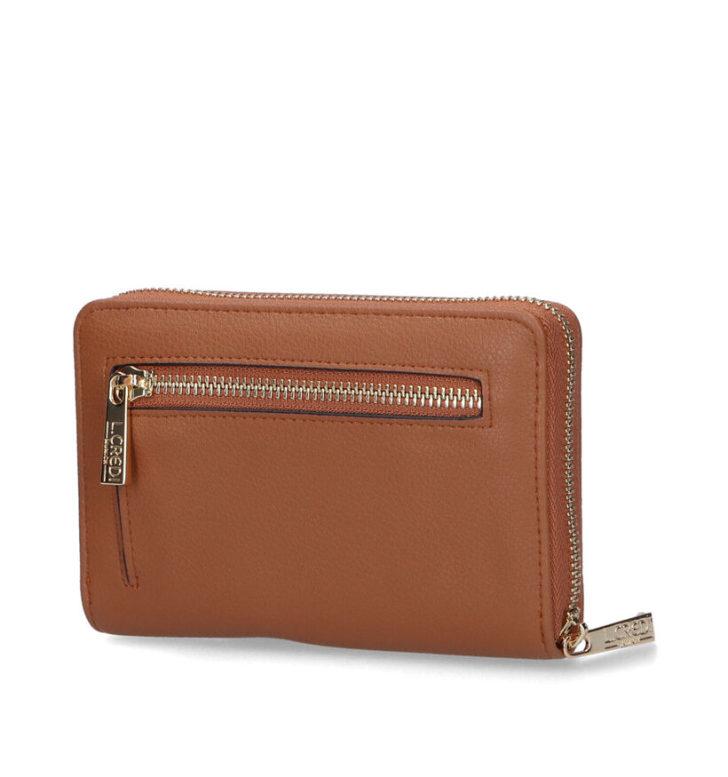 L.Credi Filippa Zwarte Ritsportemonnee voor dames (341069)