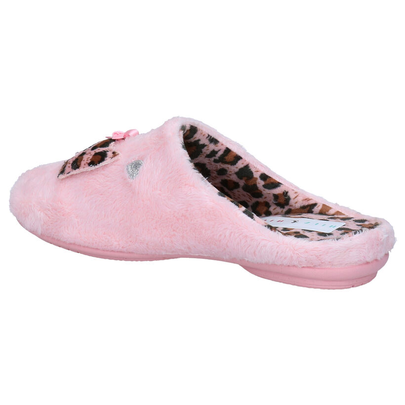Milo & Mila Roze Pantoffels in stof (278459)