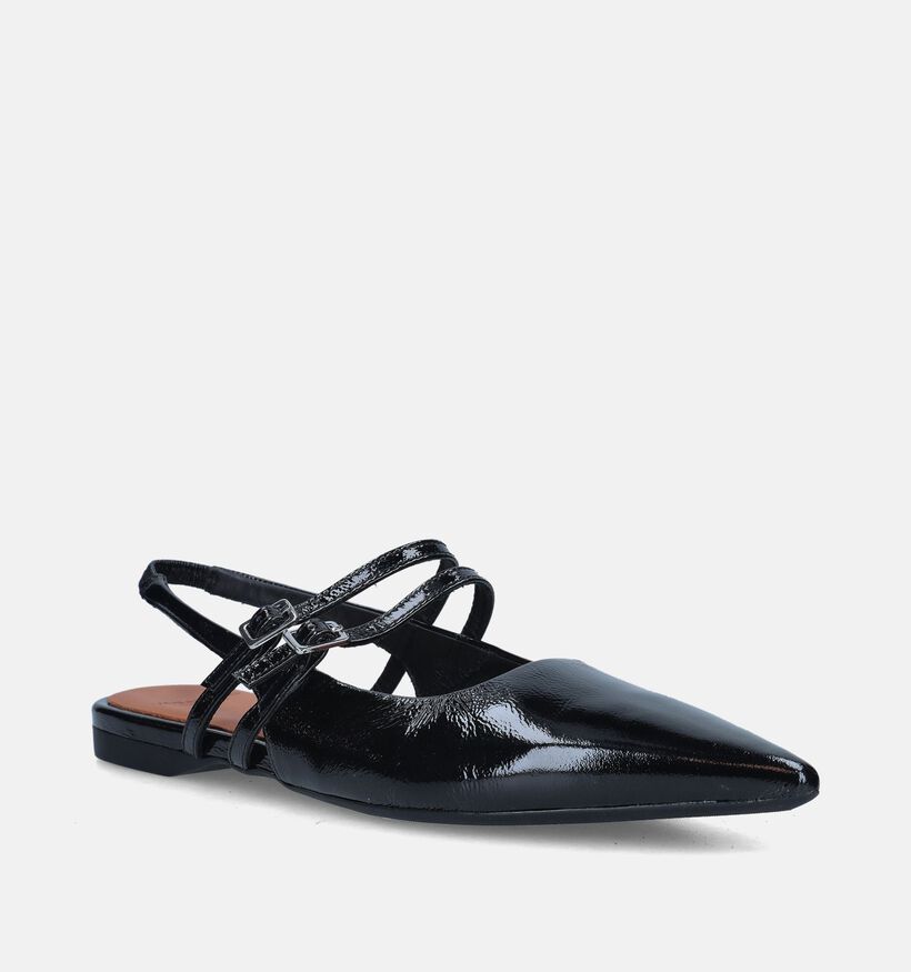 Vagabond Hermine Zwarte Ballerina's met open hiel voor dames (350684)