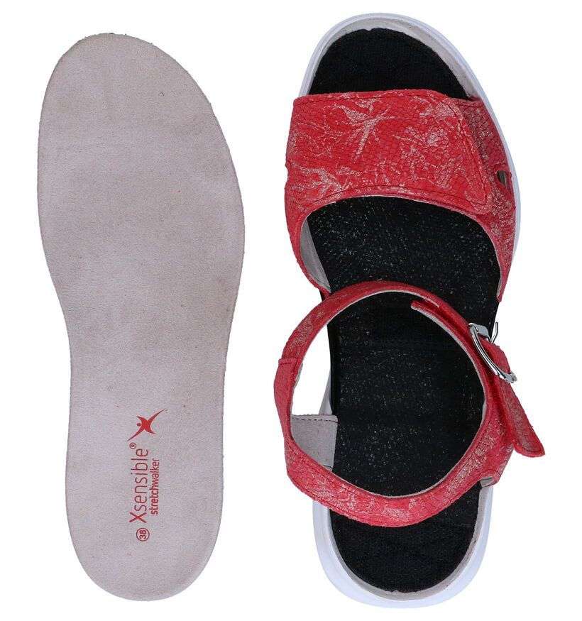 Rode Sandalen Xsensible Syros in leer (246718)