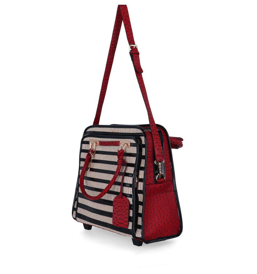 Olivia Lauren Stripes Sac à roulettes en Noir pour femmes (341732)
