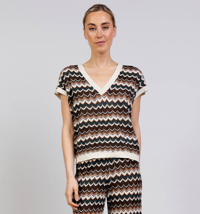 Vila Ember Glitter V-Neck Groene Mouwloze Trui voor dames (374277)