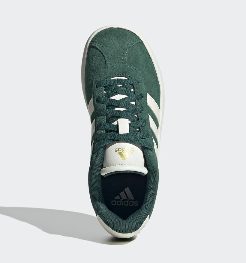 Adidas Vl Court 3.0 K Baskets basses en Vert pour gar&ccedil;ons (372586) - pour semelles orthop&eacute;diques