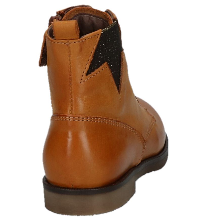 Cognac Babyschoentjes met Ster STONES and BONES Cuma in leer (223379)