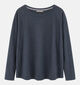 Elbsand Tinna Sweatshirt en Bleu fonc&eacute; pour femmes (381268)
