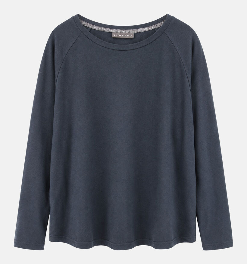 Elbsand Tinna Sweatshirt en Bleu fonc&eacute; pour femmes (381268)