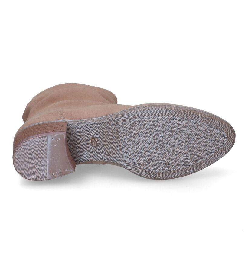 SPM Miriam Beige Enkellaarzen in nubuck (305361)