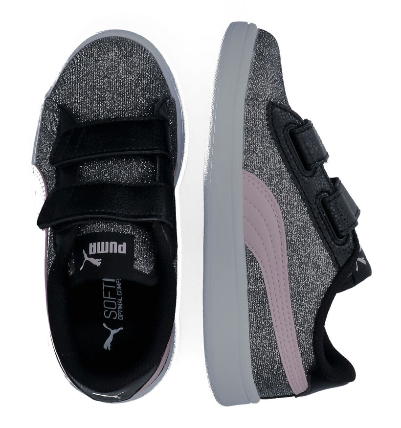 Puma Smash V2 Glitz Glam Zwarte Sneakers in kunstleer (311301)