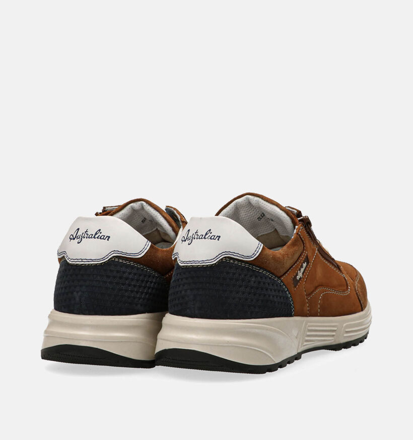 Australian Discover Chaussures &agrave; lacets en Cognac pour hommes (369699) - pour semelles orthop&eacute;diques