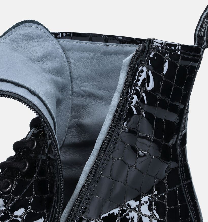 NeroGiardini Zwarte Veterboots voor dames (347528) - geschikt voor steunzolen