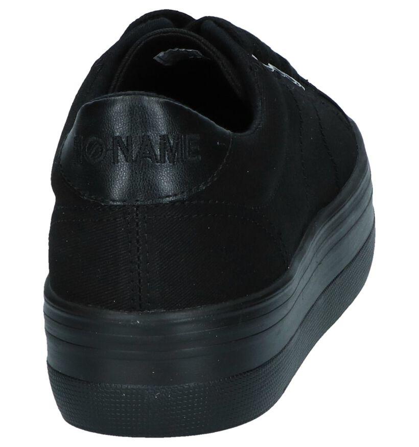 Zwarte Sneakers No Name Plato in stof (243156)