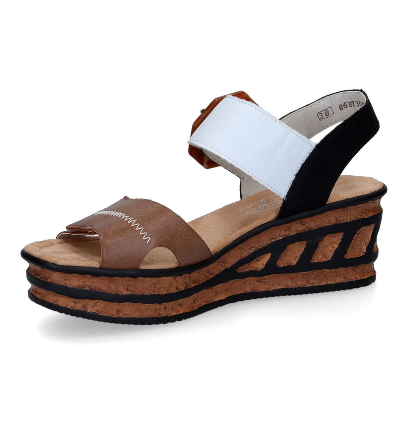 Rieker Cognac Sandalen in kunstleer (306767)