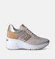 NeroGiardini Beige Sneakers met sleehak voor dames (351948) - geschikt voor steunzolen