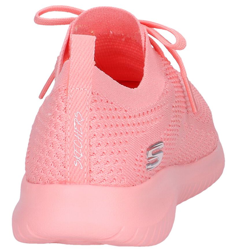 Roze Slip-on Sneakers Skechers Ultra Flex in stof (247151)