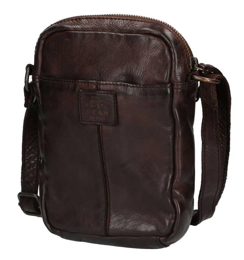 Bear Design Bruine Schoudertas voor heren (358892)