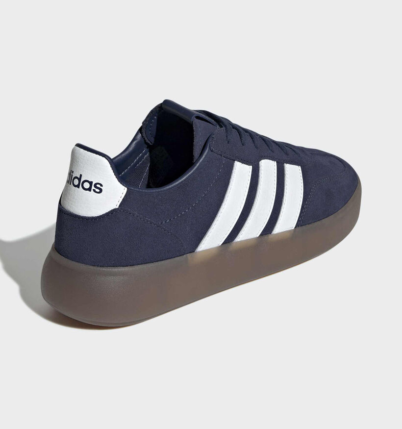 adidas Barreda Decode Lux Baskets basses en Bleu fonc&eacute; pour hommes (375323) - pour semelles orthop&eacute;diques