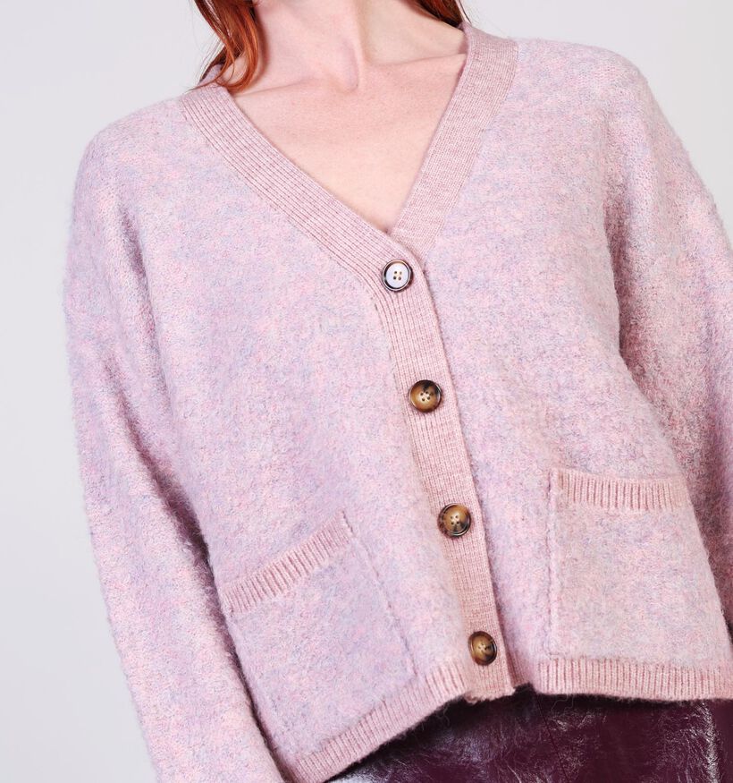Rue Mazarine Caresse Gilet en Rose pour femmes (365475)