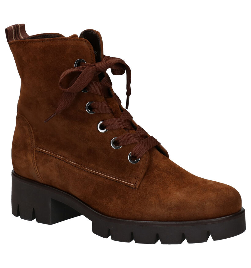 Gabor Best Fitting Bottines en Cognac en daim (282296)