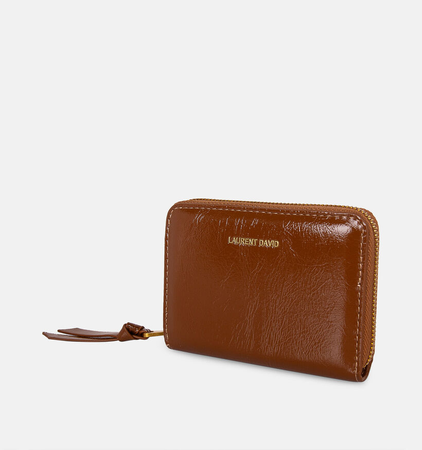 Laurent David Cognac Portemonnee met Rits voor dames (381601)