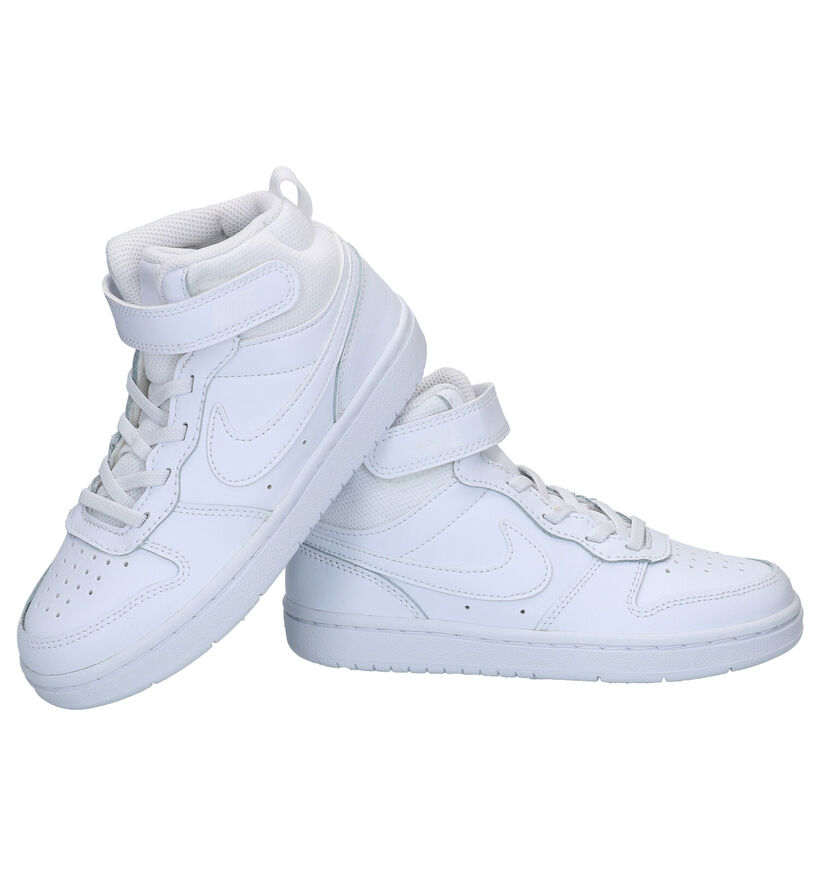 Nike Court Borough Zwarte Sneakers in kunstleer (293612)