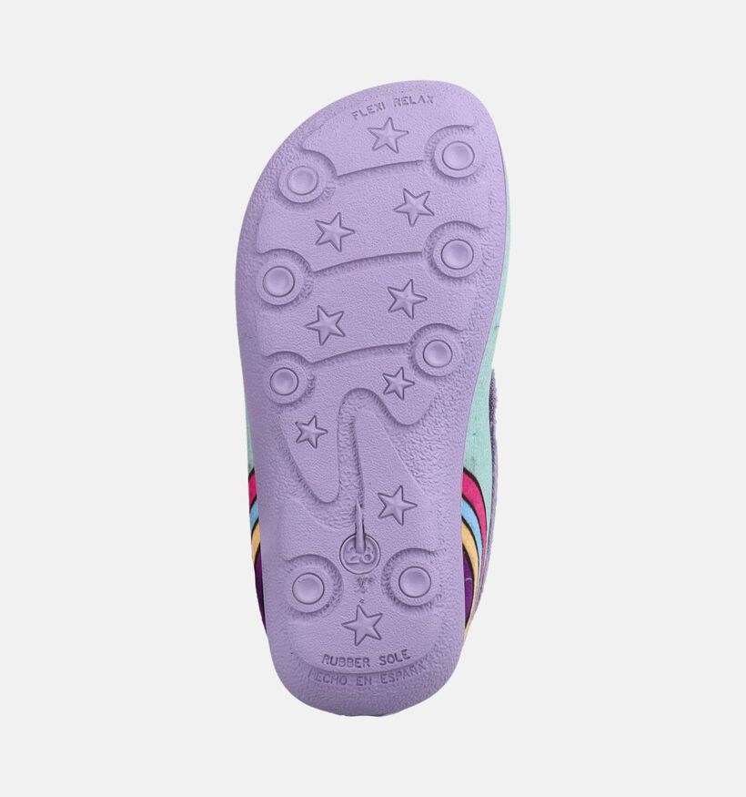 Milo & Mila Unicorn Pastelgroene/Paarse Pantoffels voor meisjes (381132)