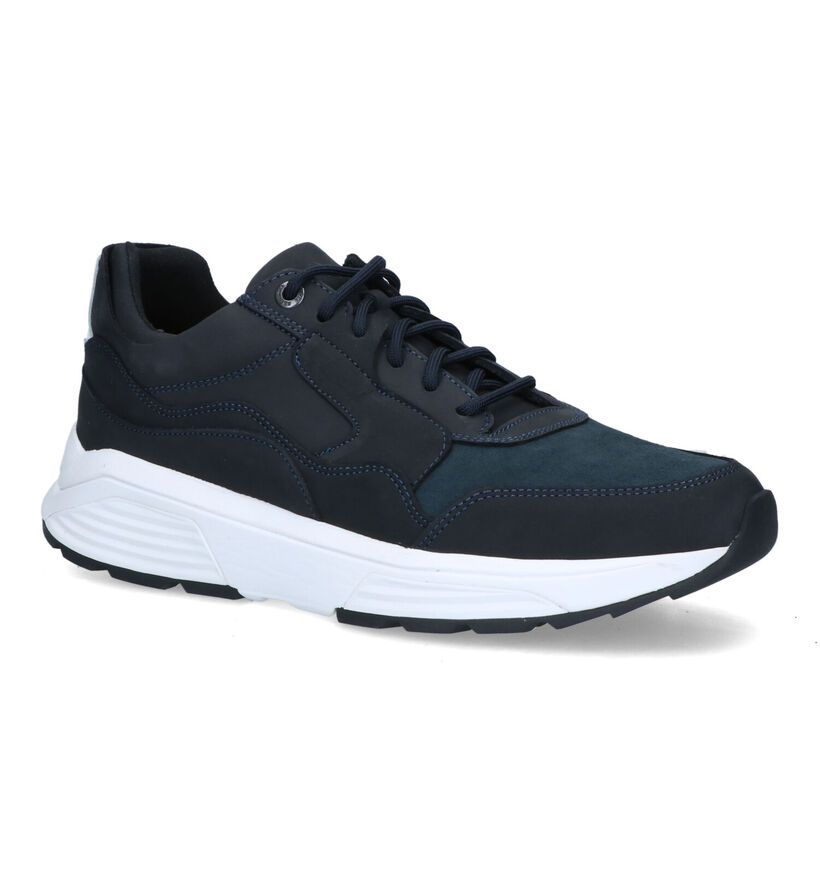 Xsensible Golden Gate Blauwe Veterschoenen in nubuck (324830)