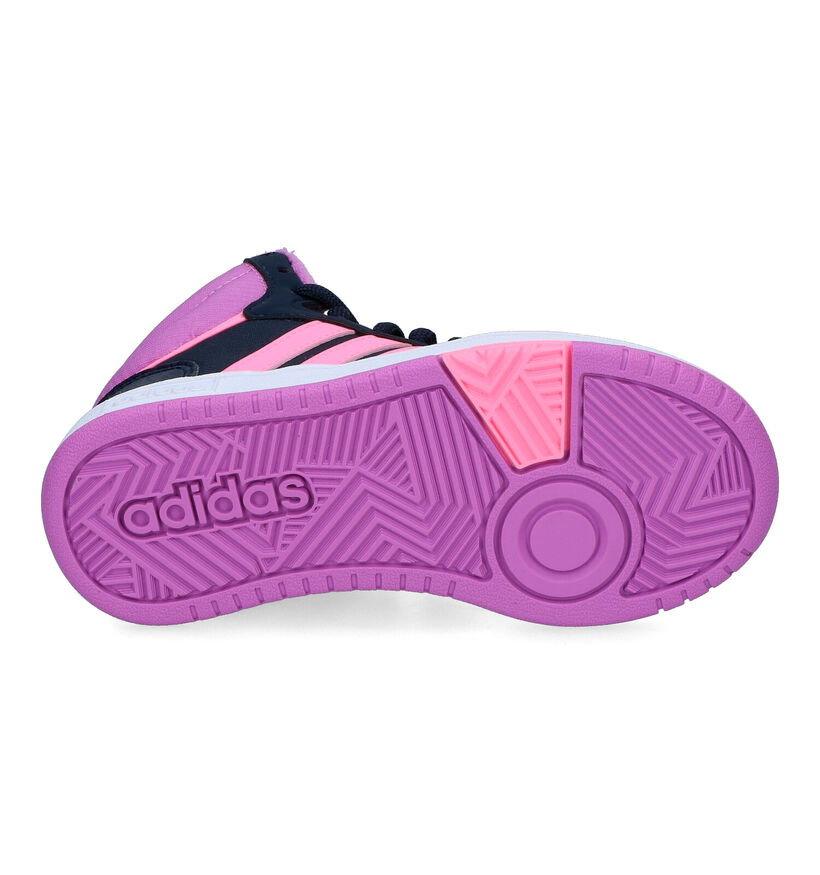 adidas Hoops Mid 3.0 Blauwe Sneakers voor meisjes (315003)