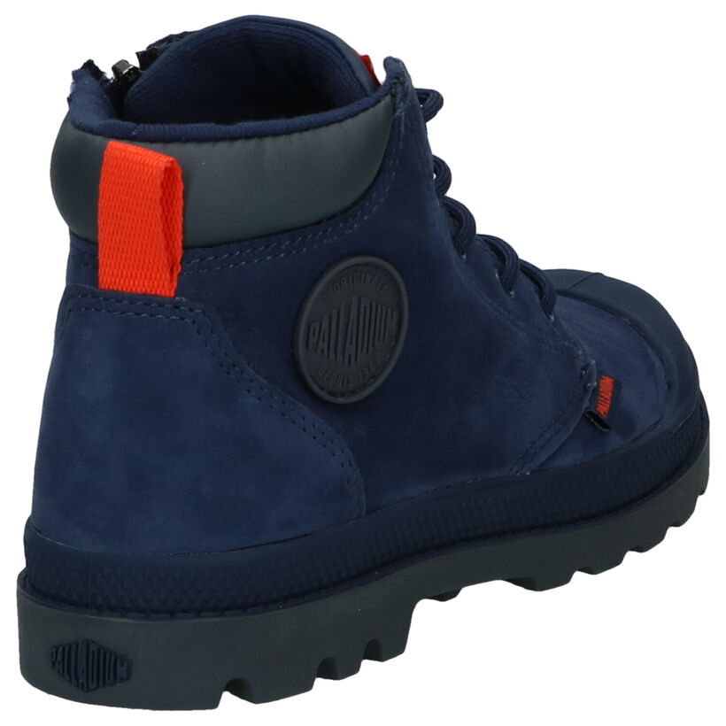 Palladium Pampa Bottines en Bleu pour garçons (293931)