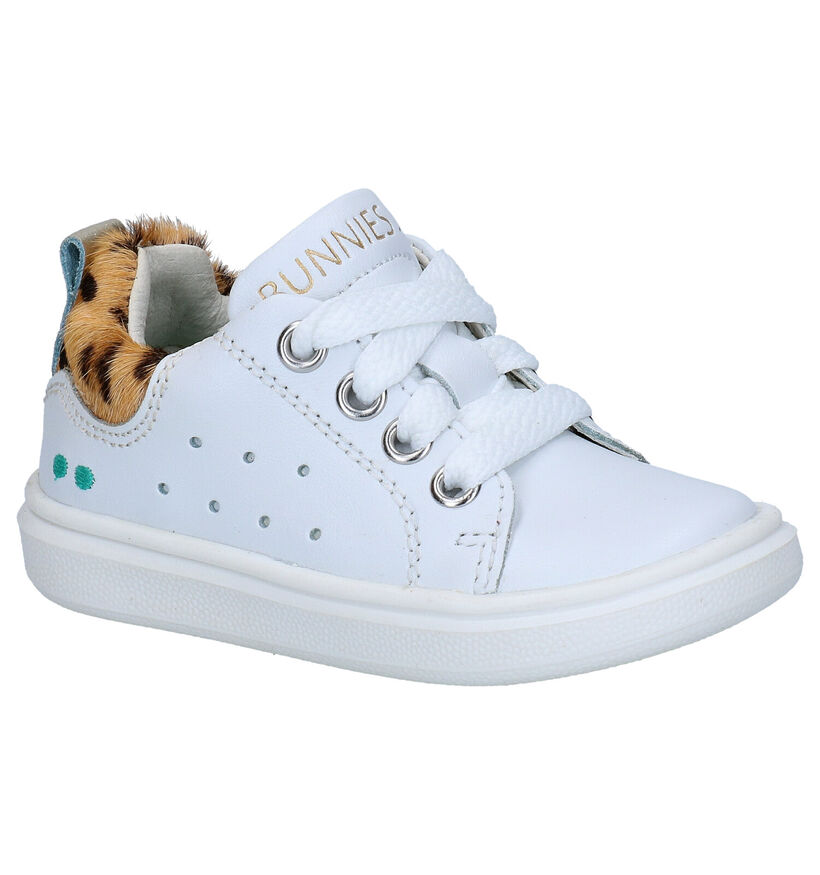 Bunnies Kiki King Chaussures à lacets en Blanc en cuir (275284)