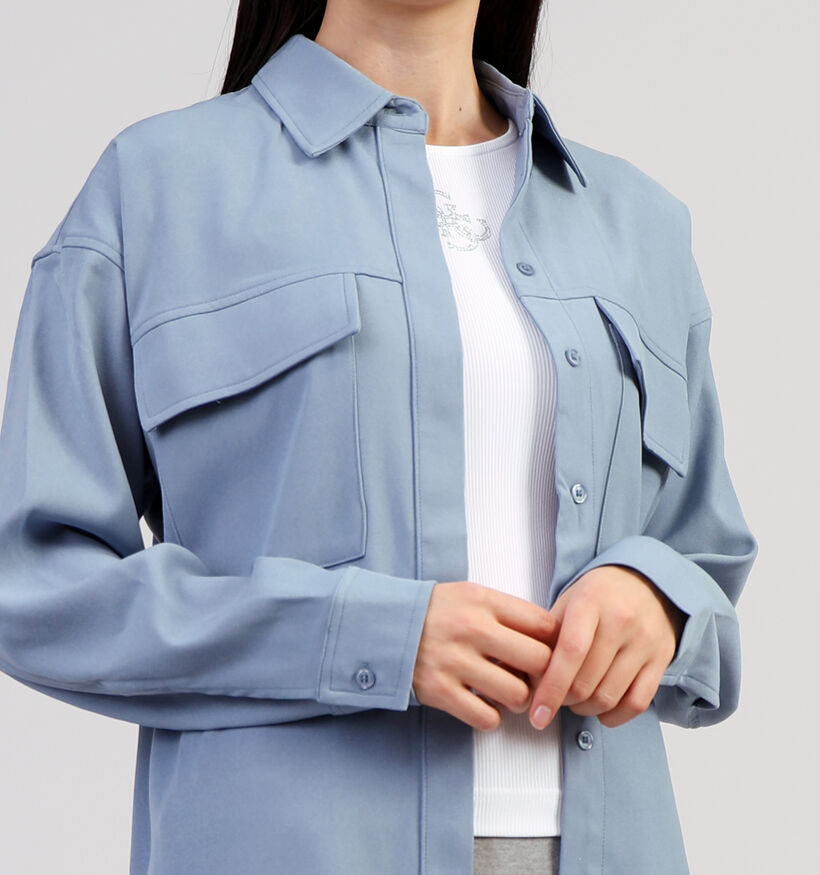 Minus Livina Chemise oversized en Bleu pour femmes (352008)
