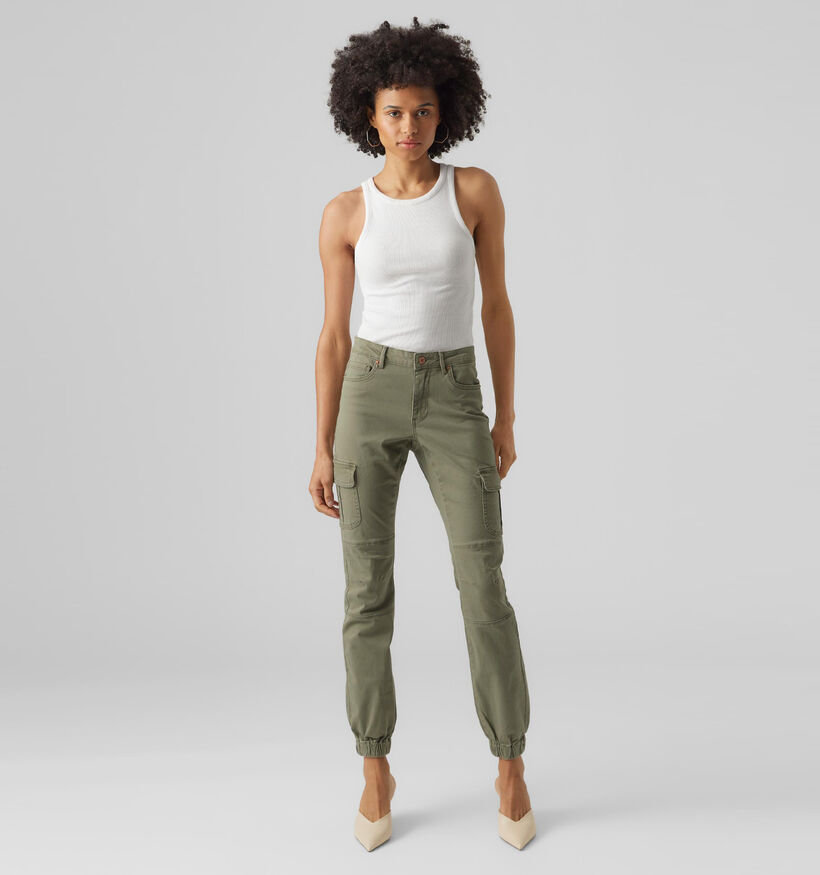 Vero Moda Ivy MR Ankle Cargo Kaki Broek L30 voor dames (328949)