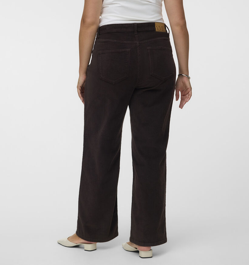 Vero Moda Curve Tessa Corduroy Donkerbruine Broek L32 voor dames (378119)
