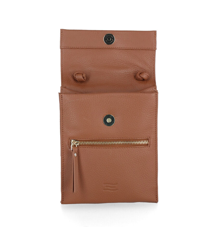 Crinkles Sac porté croisé en Camel pour femmes (342316)