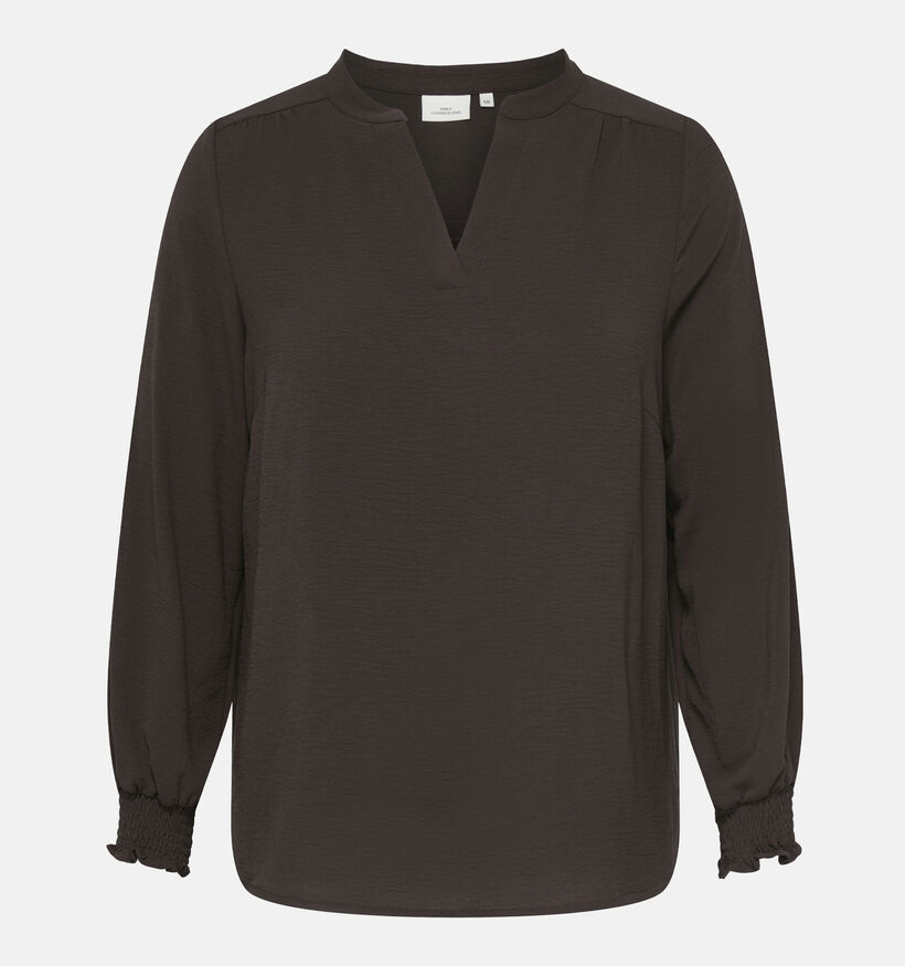 ONLY Carmakoma Metta Donkerbruine Blouse voor dames (381904)