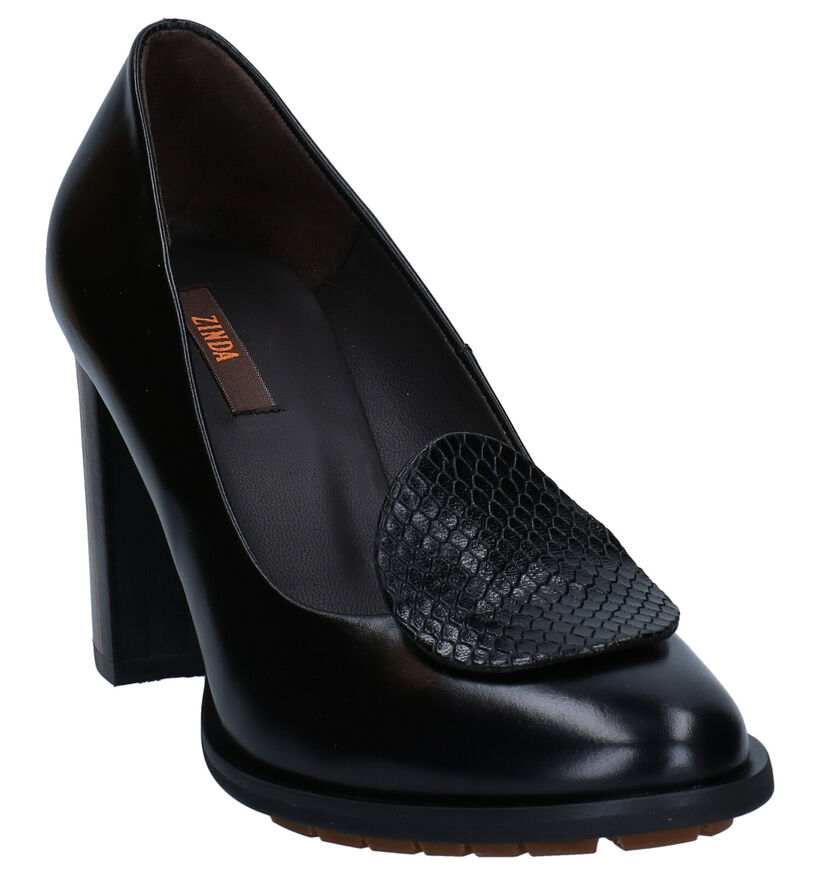 Zinda Escarpins classique en Cognac en cuir (272906)