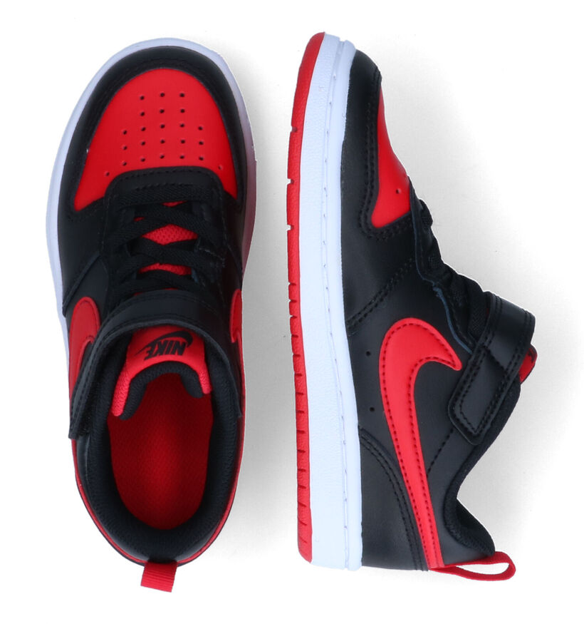 Nike Court Borough Low Zwarte Sneakers voor jongens (321351)