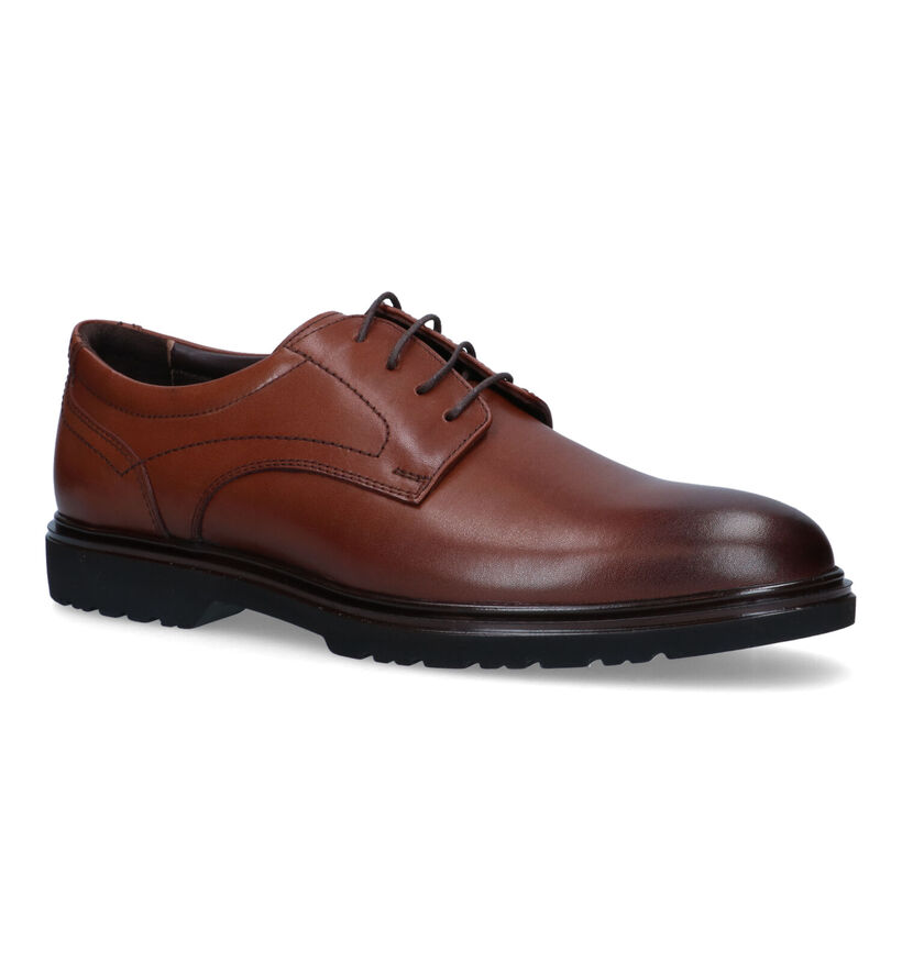 Berkelmans Parana Cognac Geklede Veterschoenen in leer (323075)