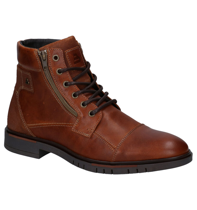 Bullboxer Cognac Geklede Hoge Schoenen in leer (281786)