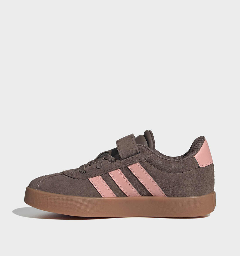 adidas VL Court 3.0 Bruine/Roze Sneakers voor meisjes (380627)