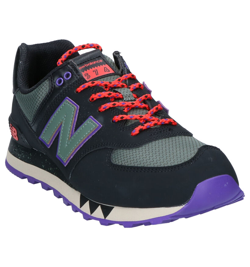 New Balance ML574 Zwarte Sneakers in stof (253407)