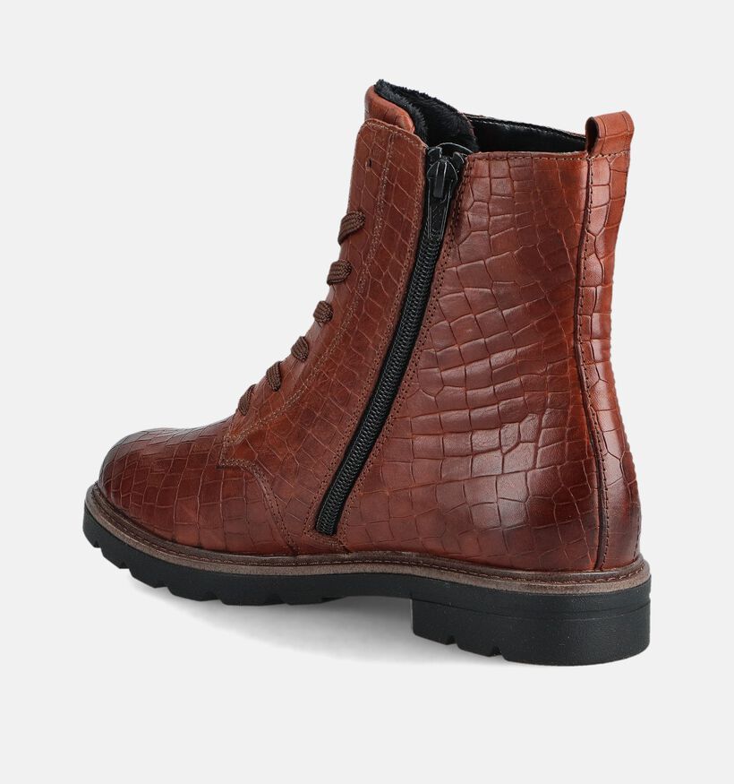 Remonte Boots à lacets en Cognac pour femmes (360406) - pour semelles orthopédiques