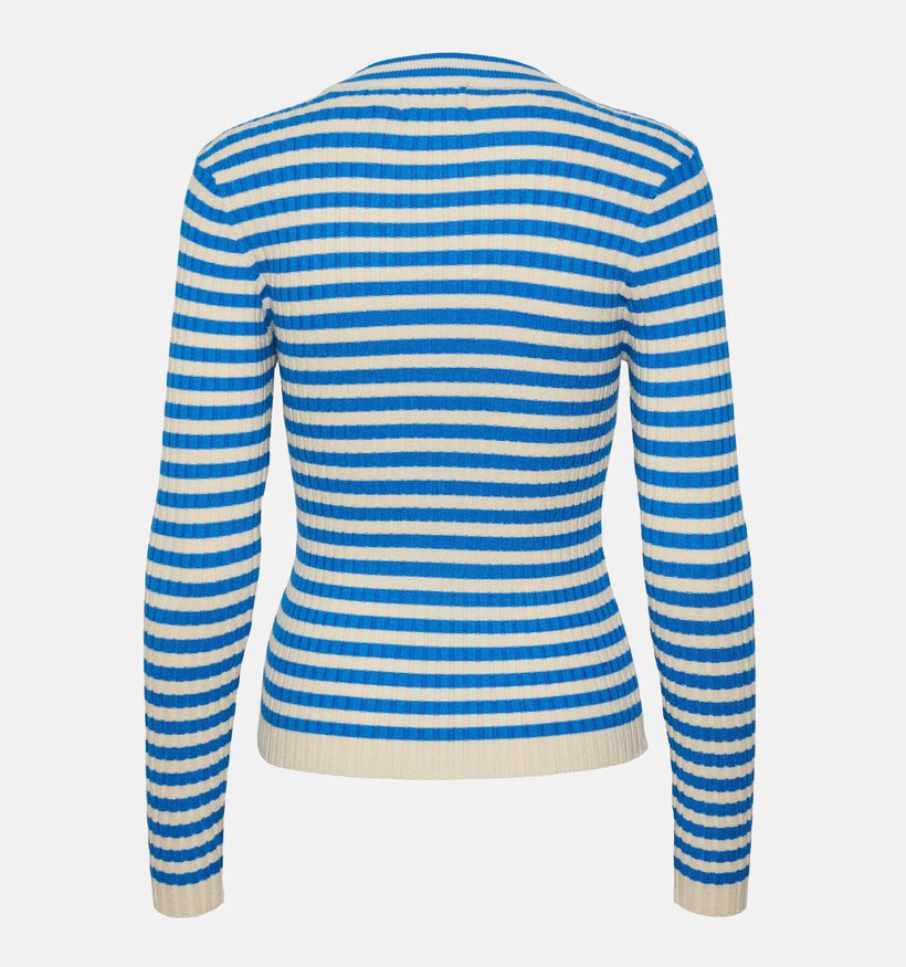 Pieces Crista T-shirt manches longues rayé en Orange pour femmes (344986)