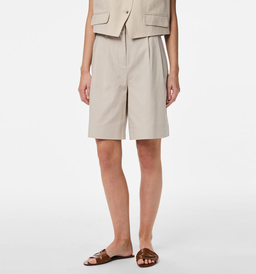 Pieces Tiki Bermuda en Beige pour femmes (357390)